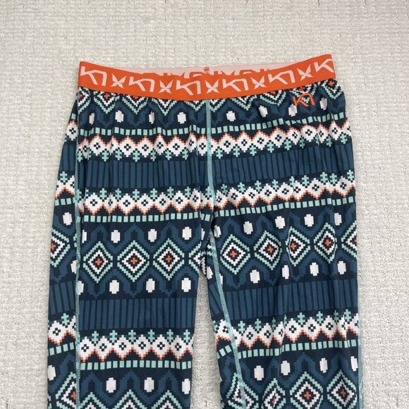 Kari Traa Womens L Base Layer Pants Nordic Color Print Outdoor Ski Sport Hiking - Picture 2 of 11